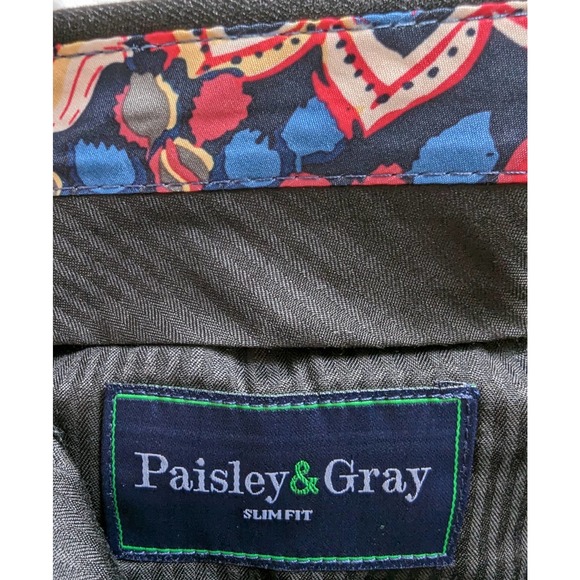 Paisley & Gray Downing Herringbone Slim Fit Dress Pants W32 x 32L - Picture 6 of 13